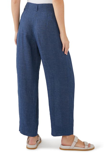 Icon Straight-Leg Pleated Trousers